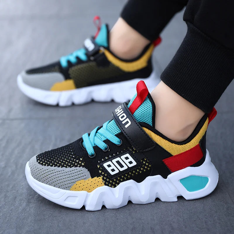 2023 Kids Shoes Outdoor Sneakers Boys Breathable Walking Shoes Casual Children Sport Shoes Mesh Lightweight Shoes for Girls