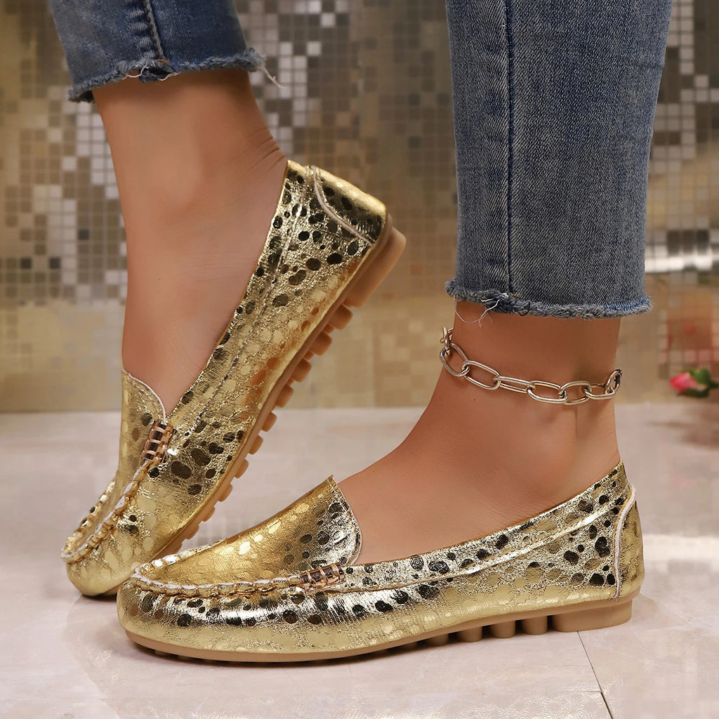 2026 New Women Loafers Trend  Fashion DesignerShoes for Women Gold Silver Sequin Causal Sneakers Women Walking Platform Shoes
