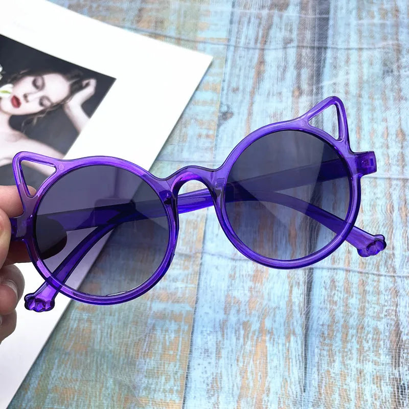 Kids Sunglasses Baby Girls Boys Cute Cartoon Animal Ears Sun Glasses Outdoor Sun Protection Classic Vintage Children Sunglasses