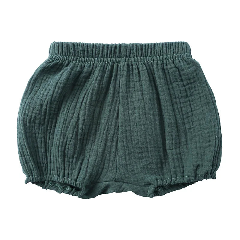 Baby PP Shorts Girls Boys Summer Short Pants for Toddler Kids Cotton Linen Solid Color Bloomers Pants Casual Children's Clothing