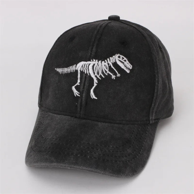 Boy Girls Baseball 2024 Sports Hats School Summer Embroidered Dinosaur Children Outdoor Kids Caps for 4-8 Years Adjustable