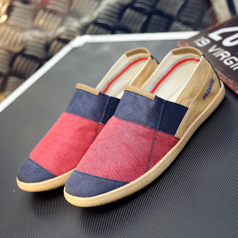 Men's Loafers Summer Slip On Canvas Shoes Men Casual Shoes For Men Flat Fisherman's Shoes Women Breathable Men's Espadrilles