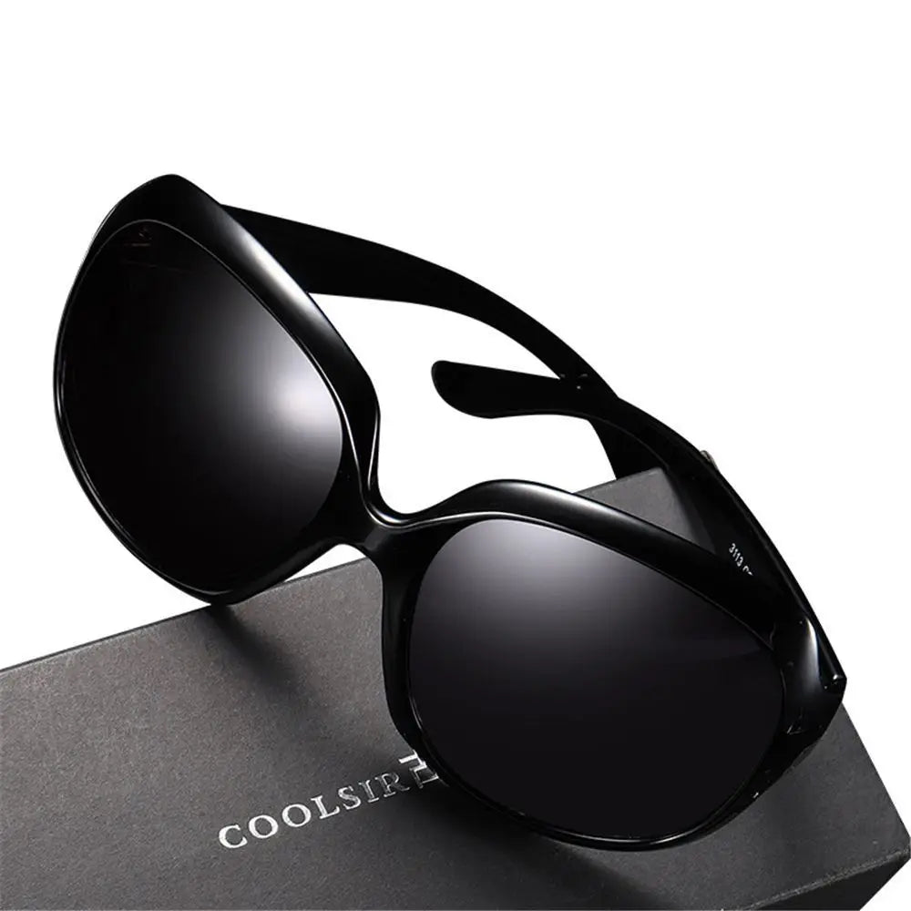 Polarized Sunglasses for Women Men Classic Retro Vintage Oversized Eyewear Fashion Shades Round Faced Driving Glasses