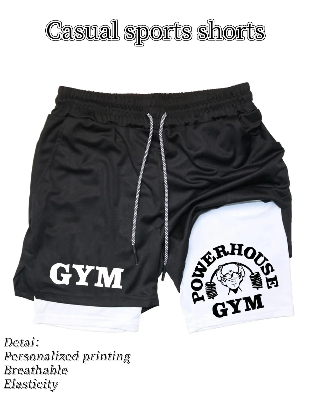 Men'S Casual Sports Shorts Breathable Quick-Dry Elastic Lightweight Comfortable for Running Outdoor Activities Outdoor Sports