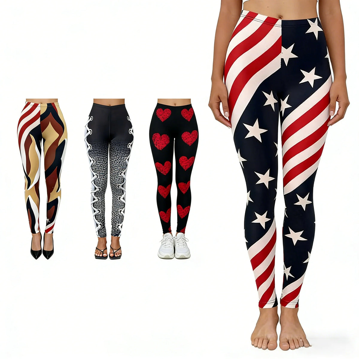 Womens Yoga Pants Gym Leggings High Waisted Elastic Leggings Prints Buttocks Running Fitness Sports Casual Pants Sports Wear