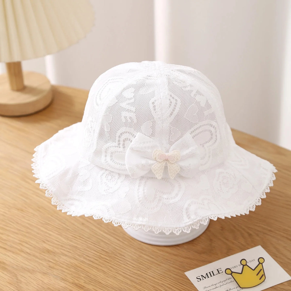 Children's hat - Spring/Autumn, lace style, lightweight, cute princess hat for girls, baby size, pure cotton, breathable, fishin