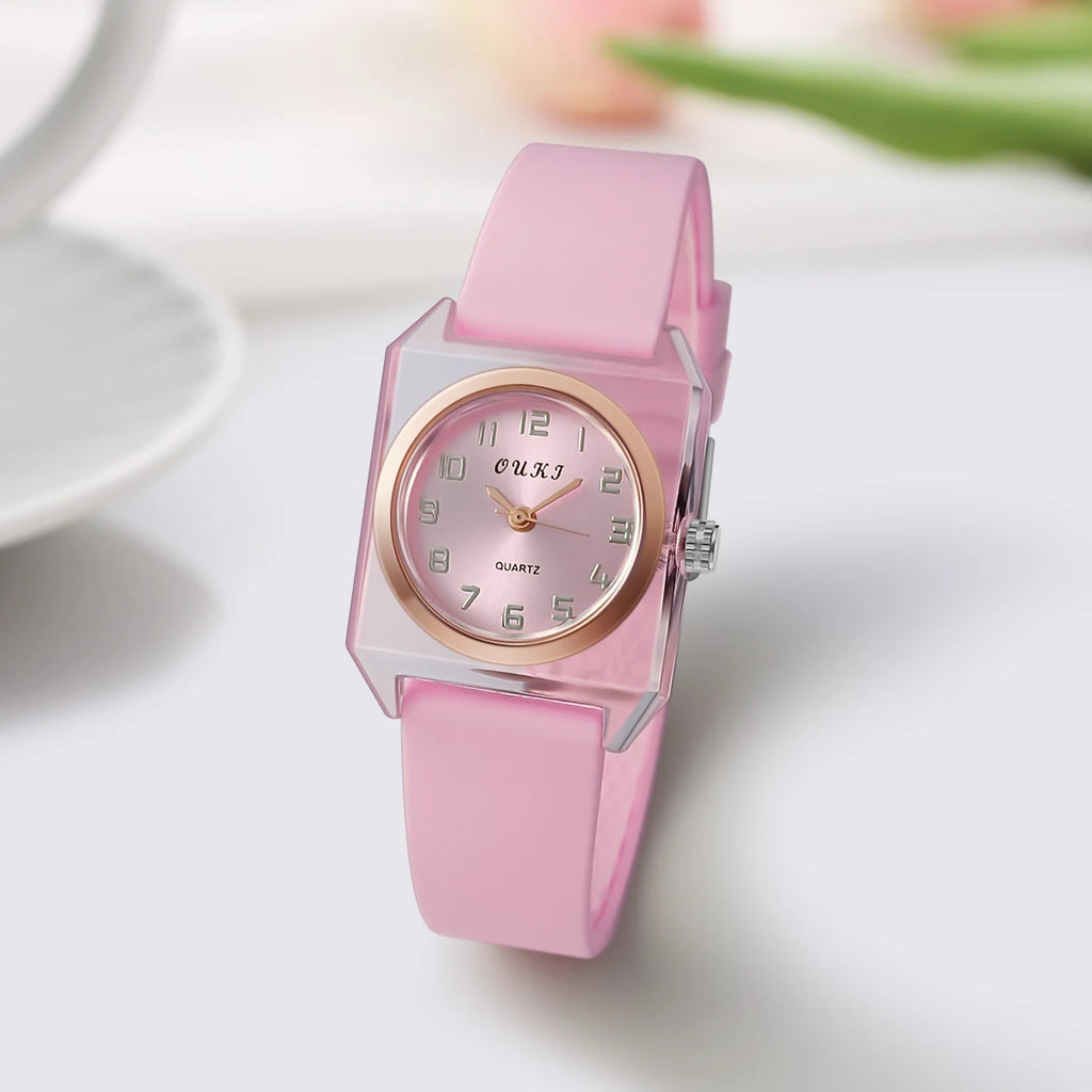Women fashion popular sport casual silicone quartz wrist watches for ladies girls student