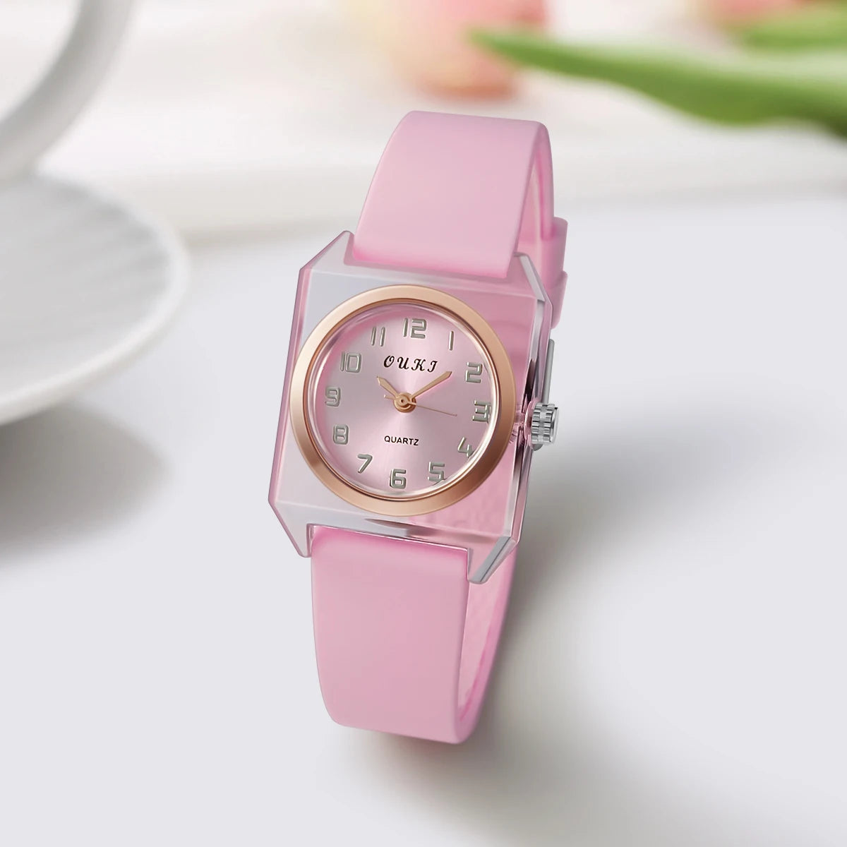 Women fashion popular sport casual silicone quartz wrist watches for ladies girls student