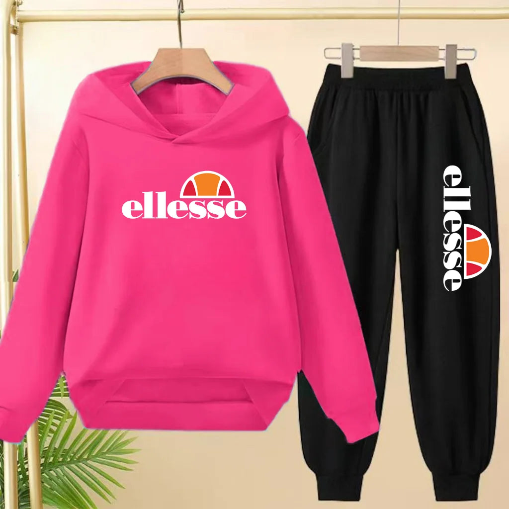 Kids Classic Fashion Top Letters Clothes Hoodie Girls Boy3-12Yrs Casual Sweatshirts+Pants Two-Piece Set Charming Coat Sports Set