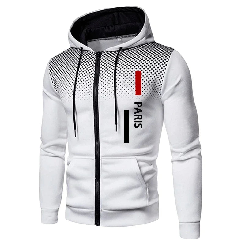 Men's Sportswear Hooded Sweatshirt and Sweatpants Urban Casual Sporty Zipper Hoodie Jogging Suit Fall/winter Training Outfits