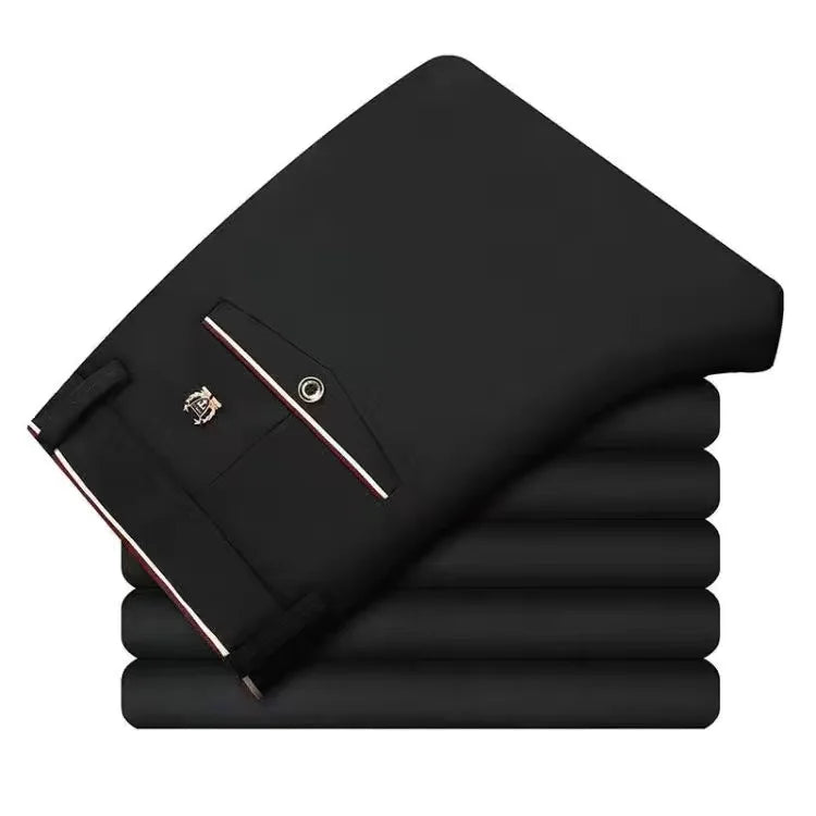 Stretch Suit Trousers for Men Office Pants Non-Ironing Slim Fit Bridegroom Suits Wedding Business Black Suit Pants Men