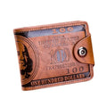 Men's Wallets With 100 US Dollar PatternWallet Male Leather Walet Photo Card HolderFashion Large Capacity Wallet Purse Bag
