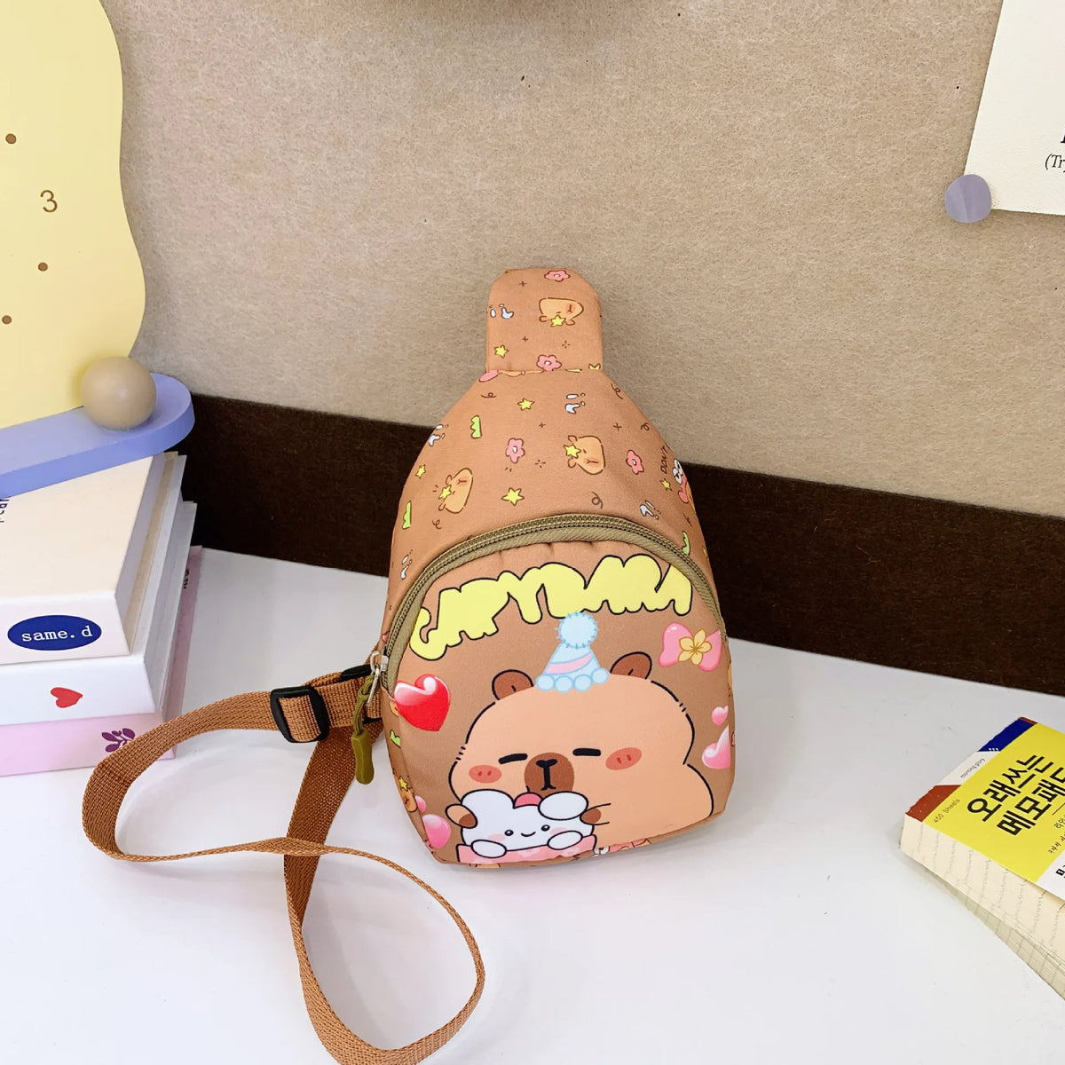 Capybara Crossbody Bag Children New Capibara Cute Shoulder Bags Kids Outdoor Sport Chest Pack Girls Boys Travel Coin Purse Gift
