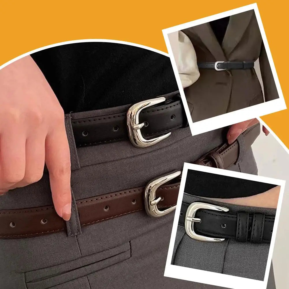 Fashion Dress Belt for Women Trendy Dress Belt Women's Trousers Belt Black Brown Waist Belts Strap for Dresses Belts for Lady