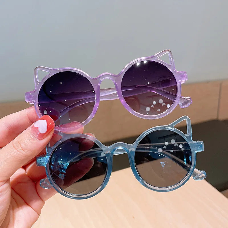 Kids Sunglasses Baby Girls Boys Cute Cartoon Animal Ears Sun Glasses Outdoor Sun Protection Classic Vintage Children Sunglasses