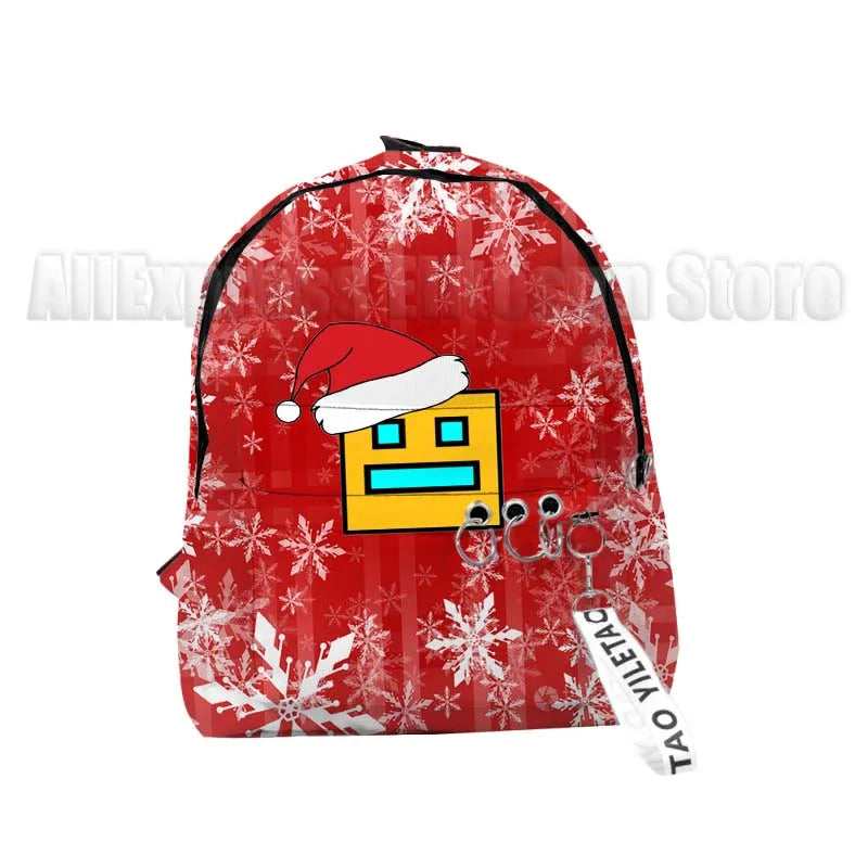 Kids Angry Geometry Dash 3D Print Backpacks for Girls Boys Cartoon Anime Bookbags Students School Bags Children Knapsacks Gifts