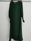 Muslim Kids Girl Dubai Abaya Ruffle Solid Long Dress Modest Ramadan Robe Kaftan Femme Musulmane Islamic Clothing African Dresses