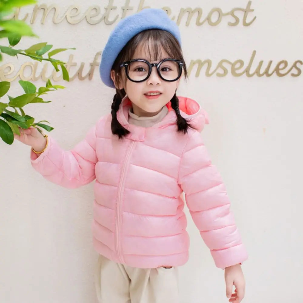 Fashion Lightweight Hooded Down Jackets Warm Casual Children Casual Clothing Kids Autumn Winter Outerwear for Boys and Girls