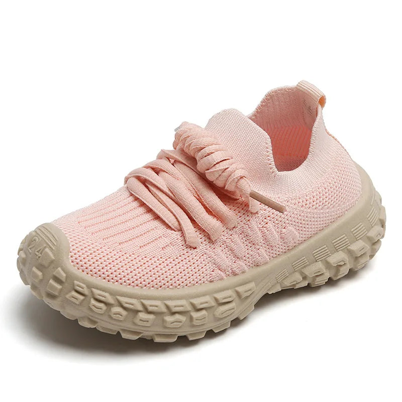 Children Sports Shoes Breathable Mesh Shoes Boy Casual Shoes Knitted Girls Kids Sneakers Soft Bottom Baby Shoes Toddler Sneakers
