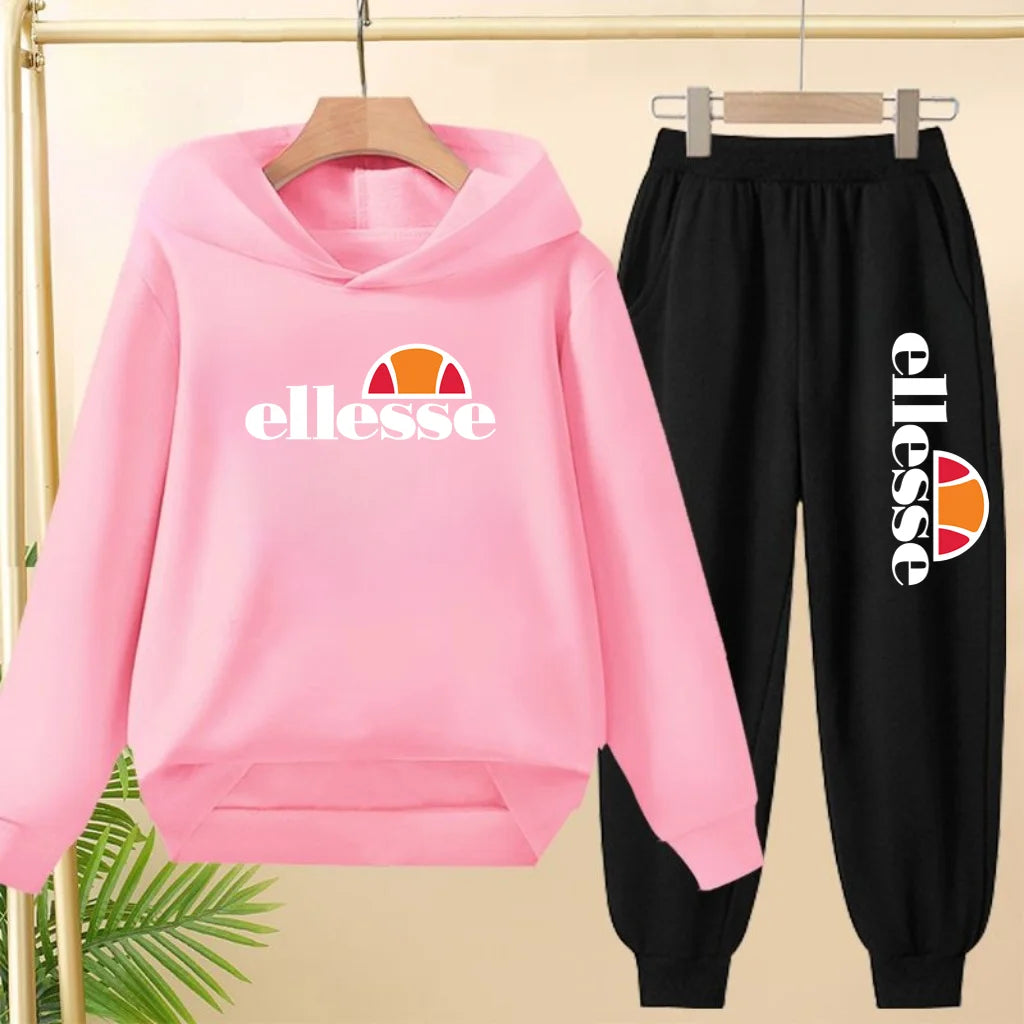 Kids Classic Fashion Top Letters Clothes Hoodie Girls Boy3-12Yrs Casual Sweatshirts+Pants Two-Piece Set Charming Coat Sports Set