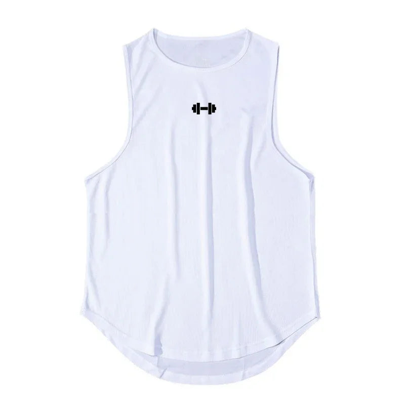 Summer Mens Gym Tank Tops Fitness Clothing Mesh Quick Dry Loose Fit Bodybuilding Sleeveless T Shirts Men Fashion Basketball Vest