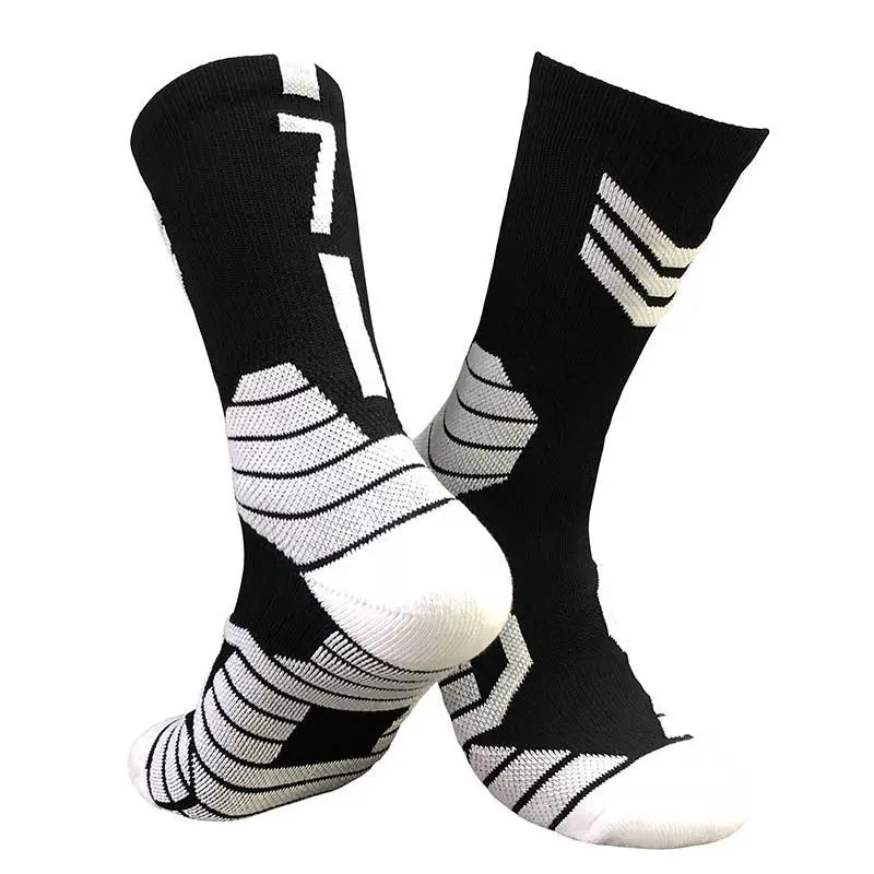 Professional Star Basketball Socks Adults Kids Number 23 Elite Towel Bottom Sports Socks Non-slip Breathable Durable Socks