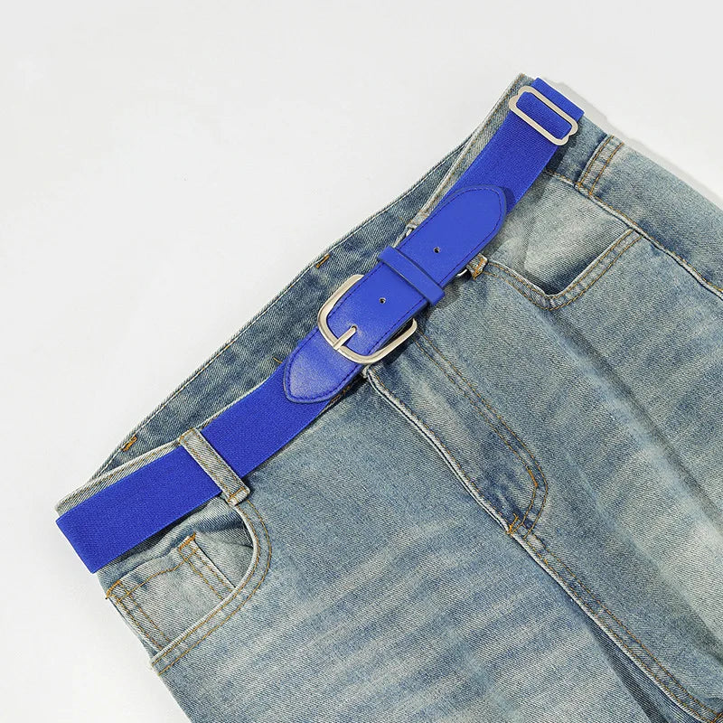 Men Elastic Belt Sports Baseball Strap High Quality Fashionable Trendy Casual Versatile Daily Use Club Belt 6 Color