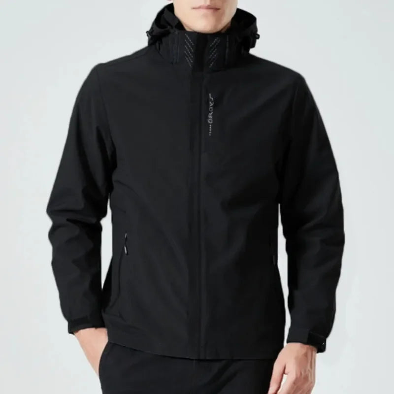 Men's Outdoor Hooded Jacket Autumn Spring Hot Sale Windbreaker Waterproof Climbing Hiking Punching Jacket Male Clothing