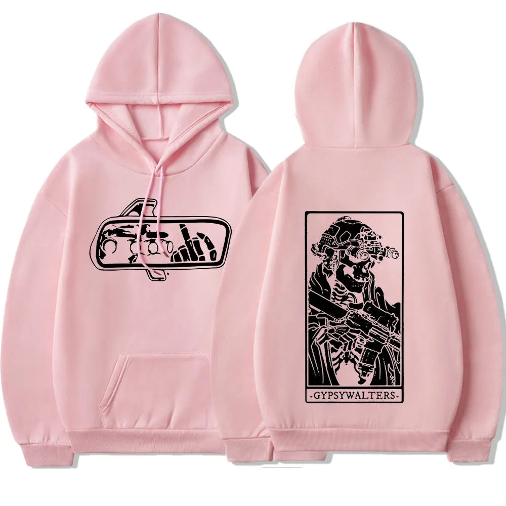 Forward Observations Group GYPSYWALTERS Hoodie Men's Vintage Skeleton Graphic Hooded Sweatshirts Oversized Hoodies Streetwear