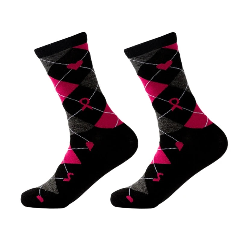 Womens Breast Cancers Awareness Socks,Soft Pink Ribbon Sport Socks Gifts