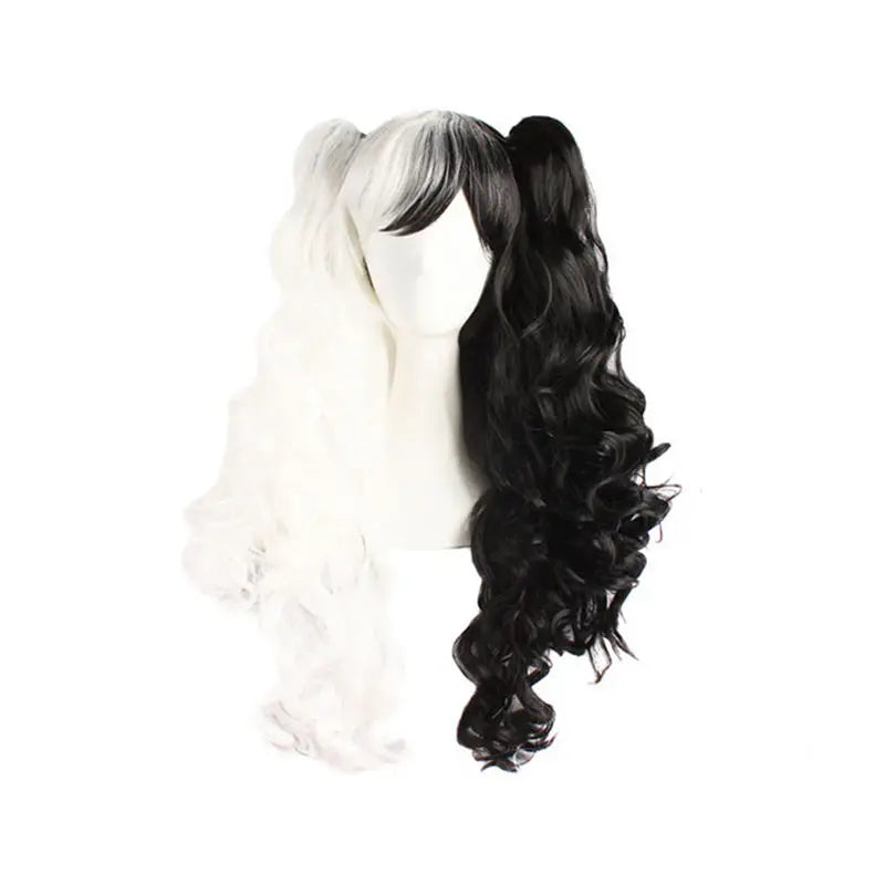 Long Wavy Anime Cosplay Lolita Wig Blue Blonde Pink Ombre Two Ponytails Girls Kawaii Anime Accessories Wigs for Women