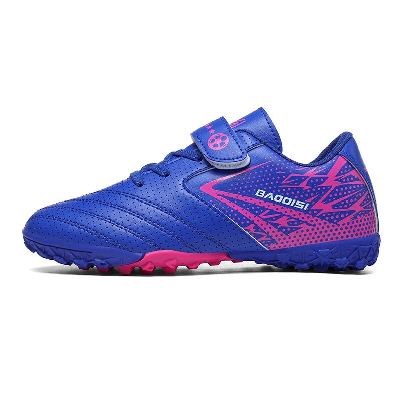 New Children Soccer Shoes Sports Society Field Boy Football Boots Futsal Fast Indoor Sneaker Original Ankle Football Boot Cleats