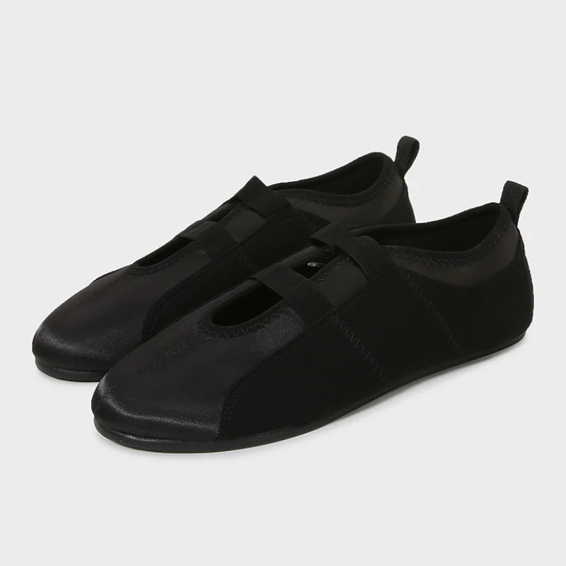 2025 Autumn Women Designer Shoes Comfortable Silk Ladies Ballet Flats Anti-skid Soft Sole Casual Outside Daily Walking Loafers