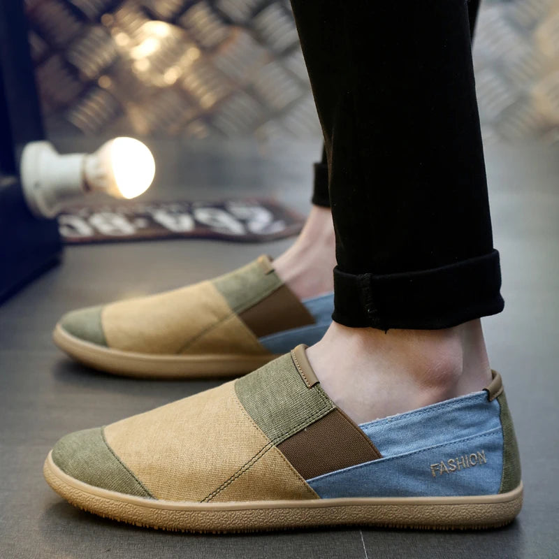 Men's Loafers Summer Slip On Canvas Shoes Men Casual Shoes For Men Flat Fisherman's Shoes Women Breathable Men's Espadrilles