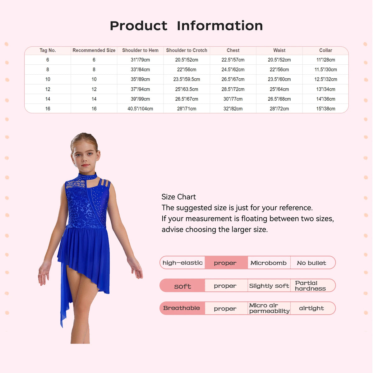 Kids Girls Ballet Lyrical Dance Dress Sleeveless Modern Contemporary Dancewear Floral Lace Rhinestones Gymnastics Leotard Dress