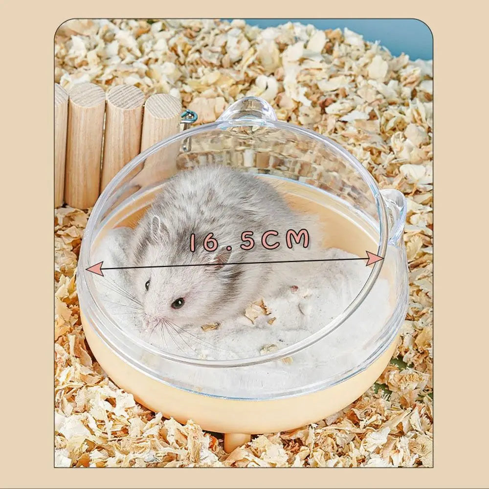 Pet Accessories Transparent For Mice Rabbit Pets Hamster Bathroom Hamster Sand Bath Box Cage Toilet Hamster Sand Bath Container