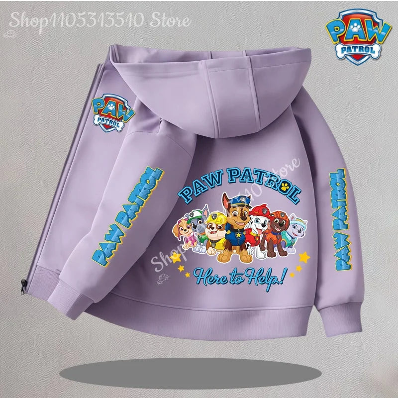 Cartoon Paw Patrol Kids Coats New Children Outerwear Warm Fleece Jacket Boys Girls Jackets for Autumn Spring Children Clothing
