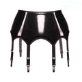 Women Faux Leather Garters Back Clasp Punk Elastic Goth Garter Belt Party Clubwear Night Club High Waist Suspenders Costumes