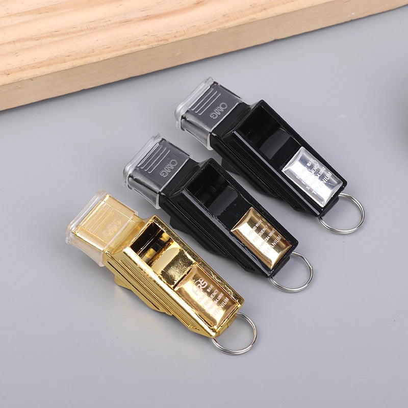 ★▲Professional Football Referee Whistles With Lanyard Box Big Sound Plastic Whistles Basketball Whistles  Equipment