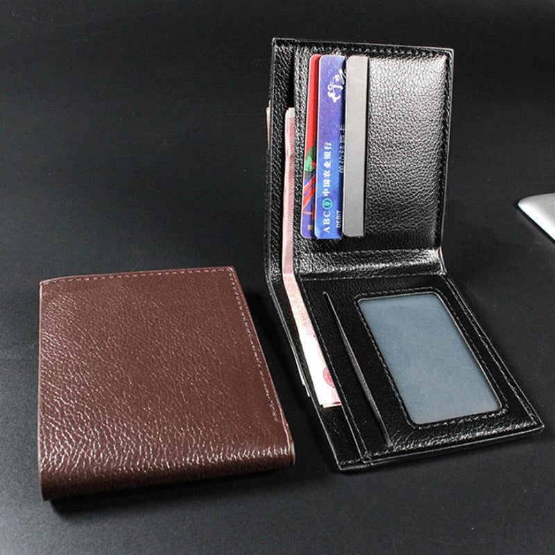 Men's Wallet Leather Men Wallets Premium Product  Artificial leather Wallets for Man Short Black Walet Portefeuille Homme