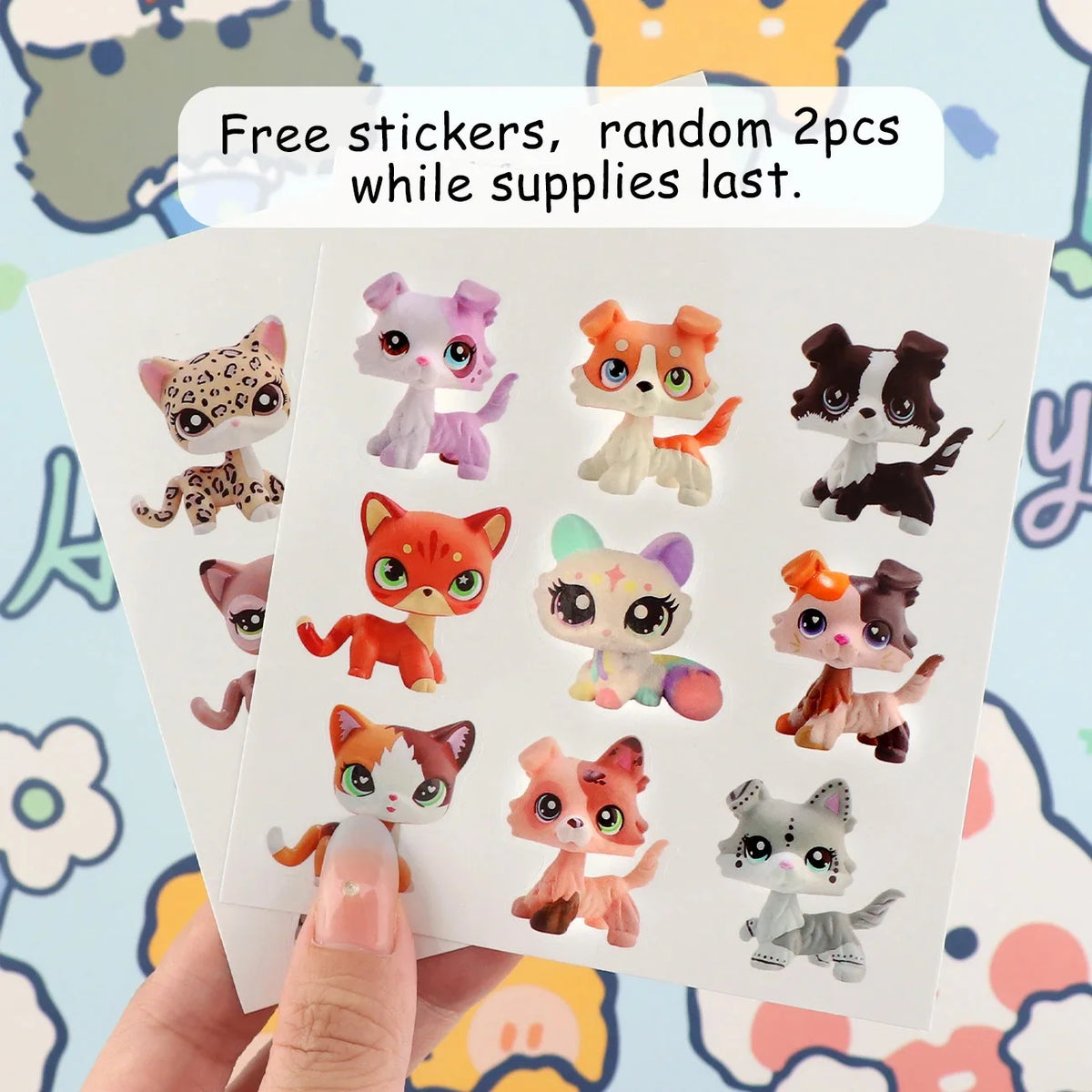 Pet Shop Toys Lovely Pets 5pcs Random and 7pcs Random Accessories Rare