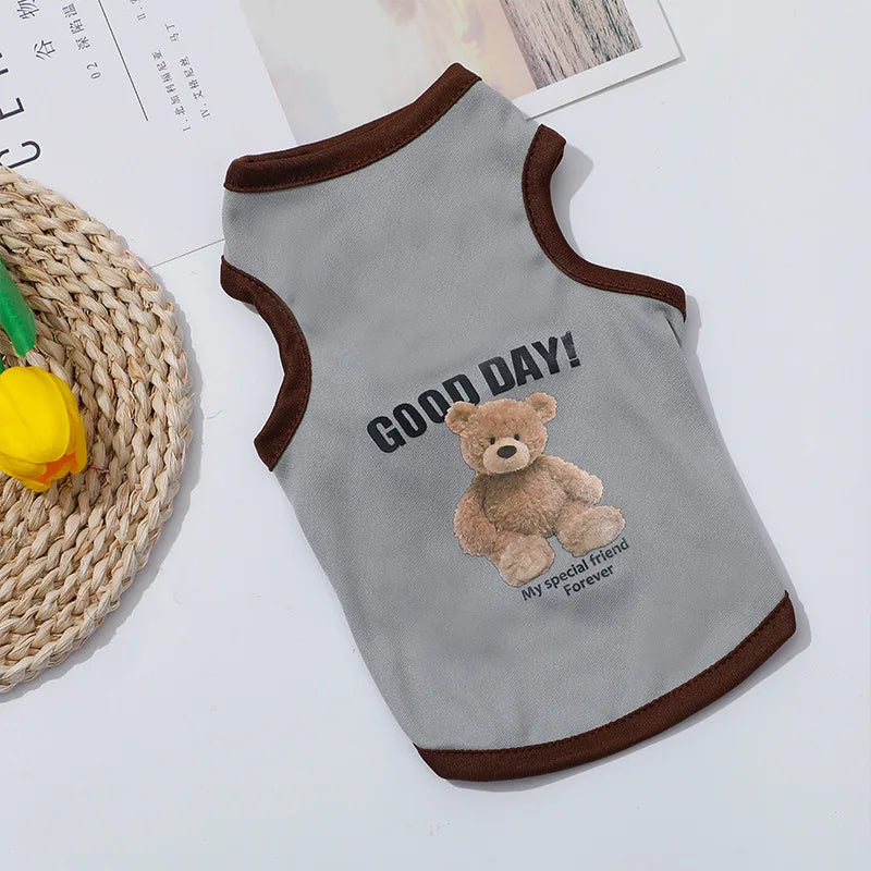 Pet Clothes Summer Breathable Puppy Clothes Cat Clothes Summer Dog Vest Breathable Thin Corgi Clothes Dog Costume