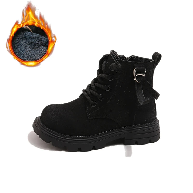 Kids Riding Boots for Boys Girls 2025 New Autumn Winter Kids Thermal Boots Breathable Lining Retro Outdoor Moutain Hiking Boots