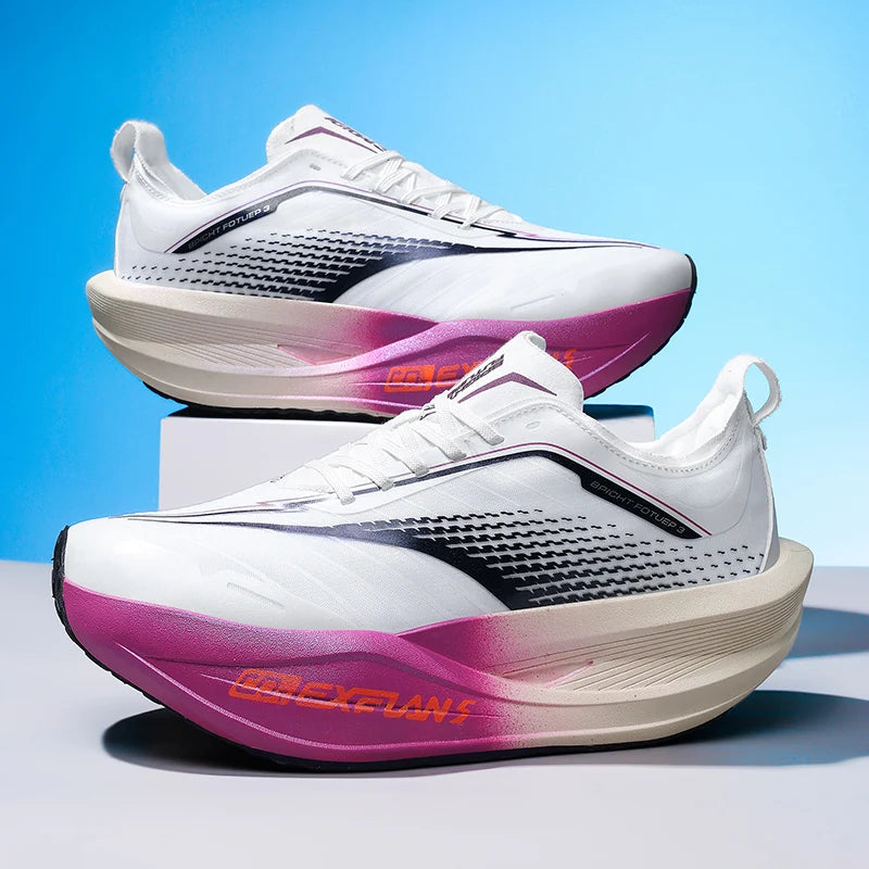 Running Shoes Men Marathon Speciality Sports Carbon Board Breathable Lightweight Women's Comfortable Athletic Nonskid Sneakers