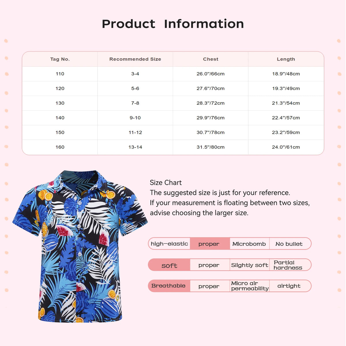 Kids Boys Hawaiian Shirts Tropical Graphic Print Short Sleeve Shirt Casual Turn-Down Collar Tee Tops for Vacation Beach Holiday