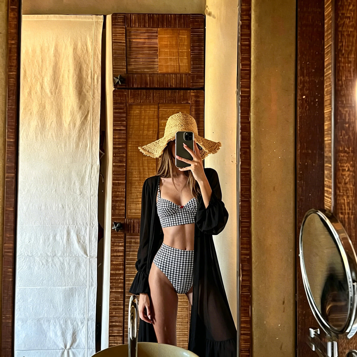 3pack Bikini Swimsuit with Cover Up kimonos Swimwear Women Sexy Print Bathing Suit Bandage Bikini Set Swimming Suits Biquini