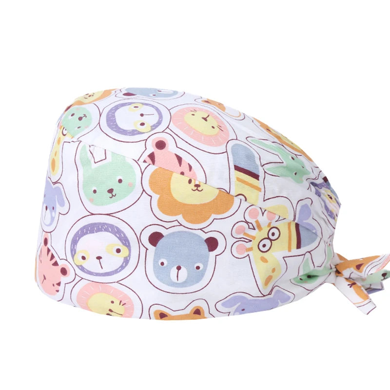 Women's Working Hats Cotton Adjustable Medical Nurse Caps Beauty Salon SPA Doctor Scrub Hat M909