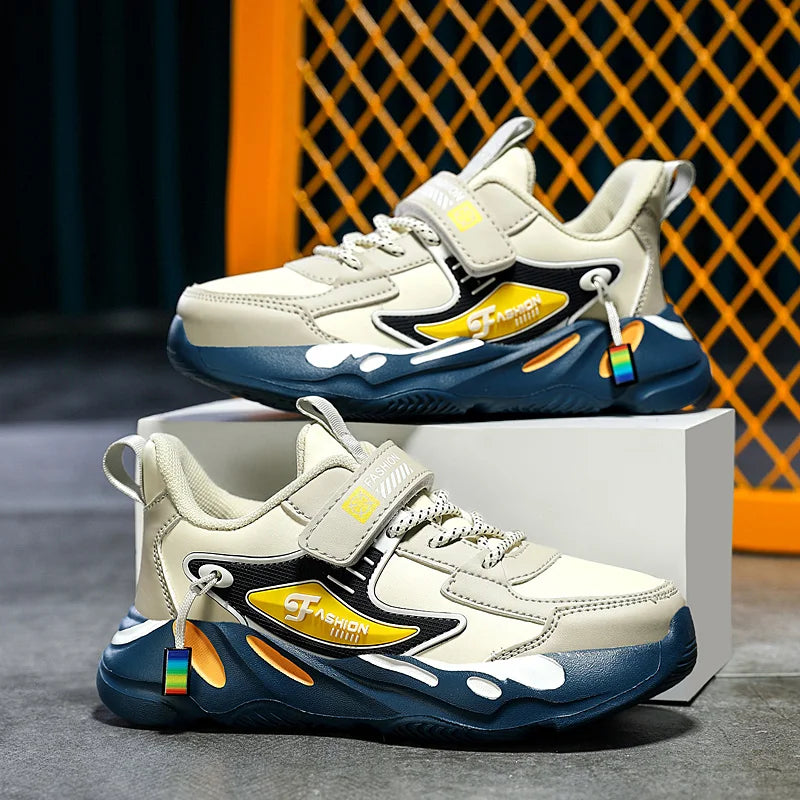 Children Basketball Shoes Trendy Comfortable Outdoor Training Anti Slip Wear-resistant Fashion Running Shoes for Kids Size 28-39