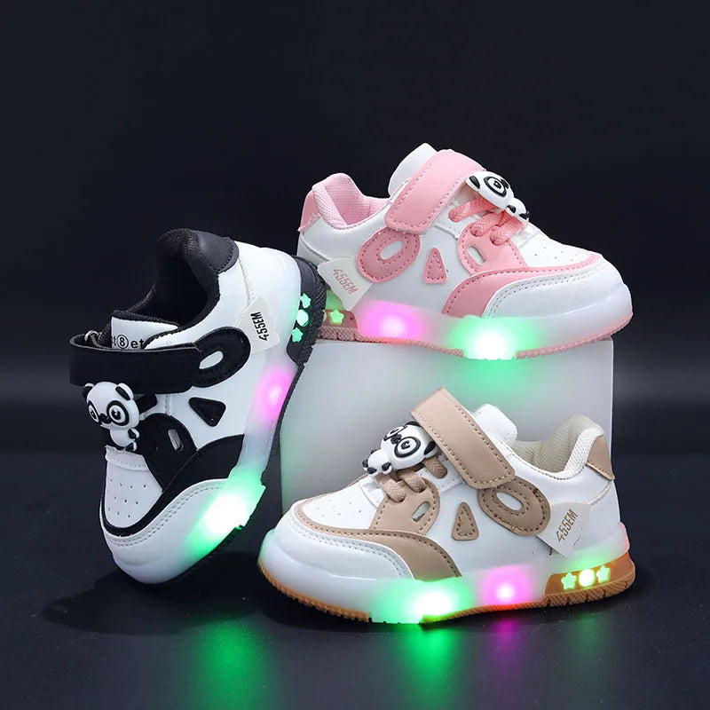 Kid Sneakers 2026 Autumn New Light Up Kid Shoe Trend Boy Sneakers Cute Girl Shoe Fashion Tennis Female Designer Shoe Кроссовки
