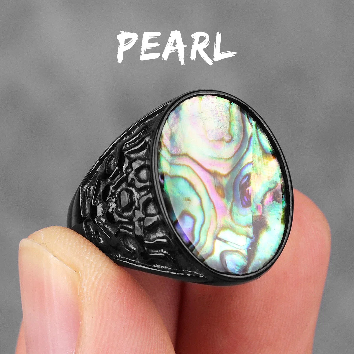 Stainless Steel Men Women Rings Pearl Simple Fashion Luxury Unique Trendy for Male Boyfriend Jewelry Creativity Gift Wholesale